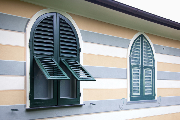 real shutters and fake window