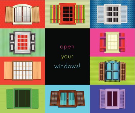 Colorful windows conceptual illustration